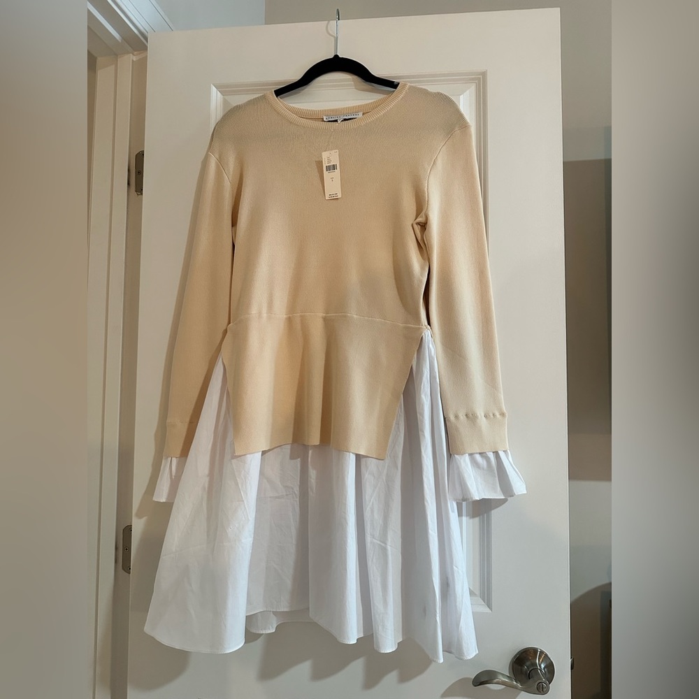 Anthropologie - English Factory Poplin Combo Knit Dress